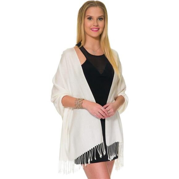 Pashmina Shawls and Wraps for Evening Dresses, Large Soft Pashminas Wedding - Picture 4 of 7